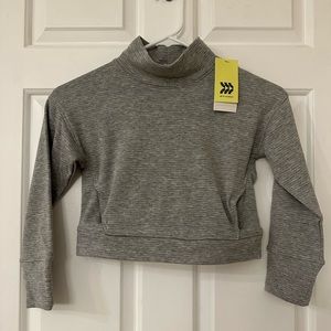 NWT All in Motion Little girls crop sweatshirt.  With front pocket